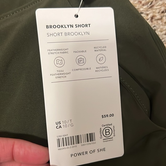 Athleta Brooklyn shorts size 10 TALL - Picture 2 of 3